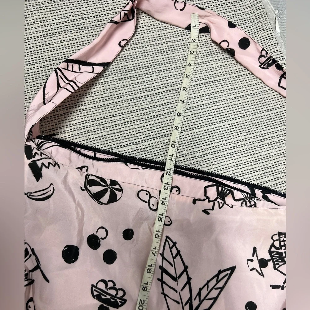 Mycra Pac Tour light pink geometric print crossbody tote bag sack purse